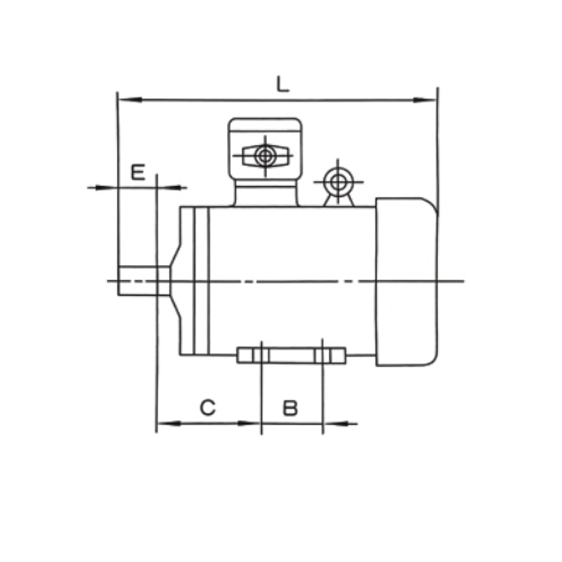 機(jī)座帶底腳、端蓋上無(wú)凸緣的電動(dòng)機(jī)(B3)